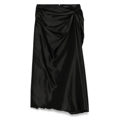 Balenciaga Draped Skirt In Black