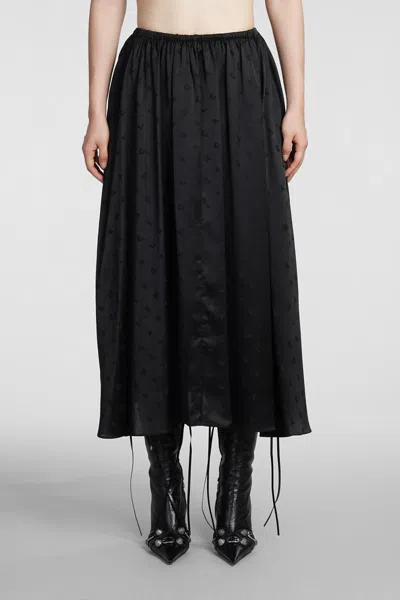 Balenciaga Viscose Skirt In Black