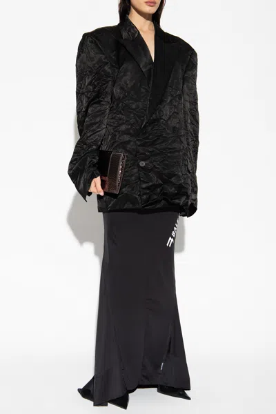 Balenciaga Oversize-blazer Steroid Aus Satin In Black