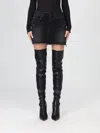Balenciaga Washed Black City Mini Denim Skirt In Black
