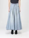 Balenciaga Maxi Skirt With Innovative Design And Five-pocket Style In Blue