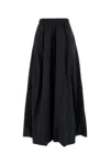 Balenciaga Elastic-waistband Pleated Skirt In Black