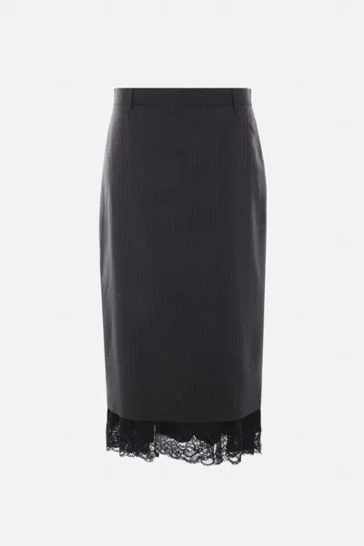 Balenciaga Skirts In Anthracite+black