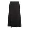 Balenciaga Black Cotton Midi Skirt In Black