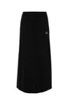Balenciaga Cotton Long Skirt In Black