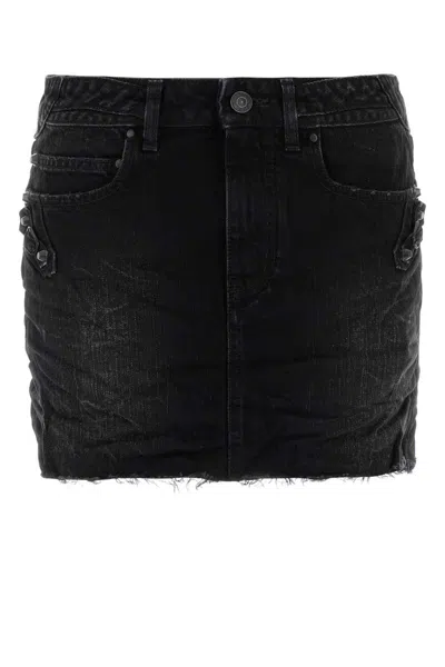 Balenciaga Urban Style Skirt With Pockets And Loops In Black