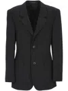 Balenciaga Standard Single-breasted Tailored Blazer In Black In Black