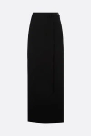 Balenciaga Side Slit Tailored Maxi Skirt In Black