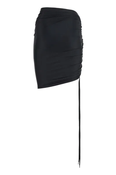Balenciaga Black Stretch Nylon Skirt