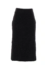 Balenciaga Tweed Midi Skirt In Black