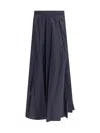 Balenciaga Flared Skirt In Blue