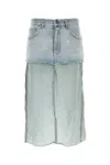 Balenciaga Women Denim Skirt In Blue