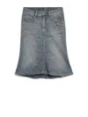Balenciaga Godet Mini Skirt In Blue