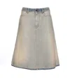 Balenciaga Women's Falda Midi Denim In Blue
