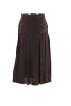 Balenciaga Godet-panelled Silk-crepe Midi Skirt In Multi