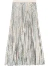 Balenciaga Pleated High Waist Midi Skirt In Grey