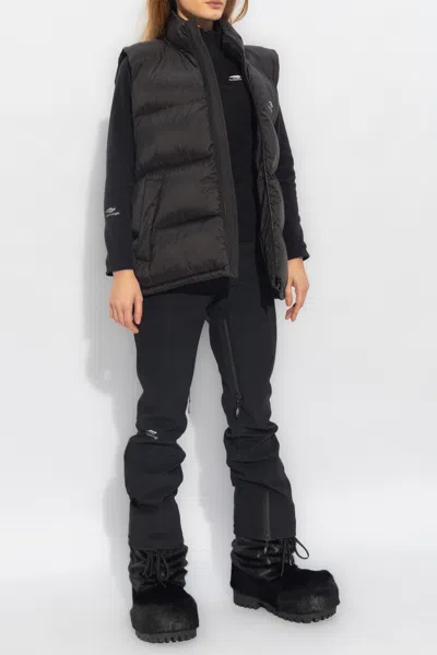 Balenciaga Quilted Nylon Puffer Vest In Black