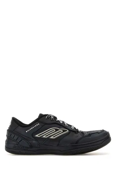 BALENCIAGA BALENCIAGA SLATE LEATHER HAMPTONS SNEAKERS