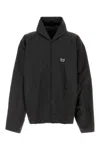 Balenciaga Hooded Jackets With Long Sleeves And Side Pockets In Black