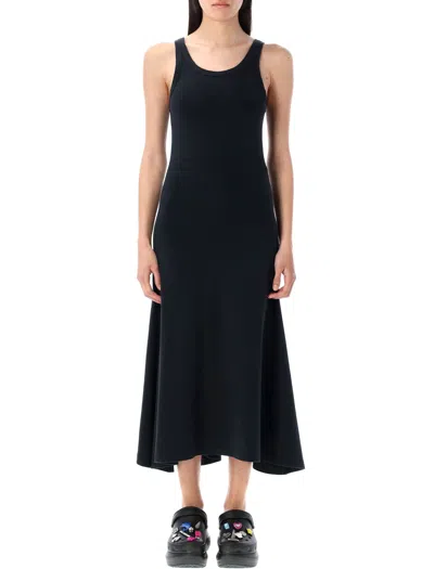 Balenciaga Slate Stretch Cotton Dress In Blue