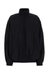 Balenciaga Slate Tech Fabric Oversize Windbreaker In Blue
