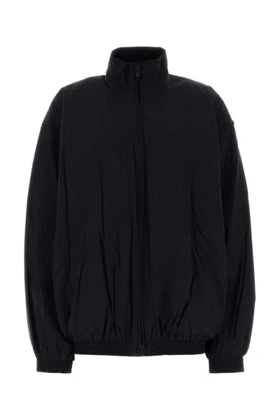 BALENCIAGA SLATE TECH FABRIC OVERSIZE WINDBREAKER
