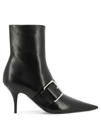Balenciaga Sleek Ankle Boots For Women In Black