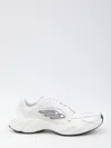 Balenciaga Monday White Low Top Sneakers With Logo Detail And Embossed Size On The Rear In Leather And Fabric M In Multi