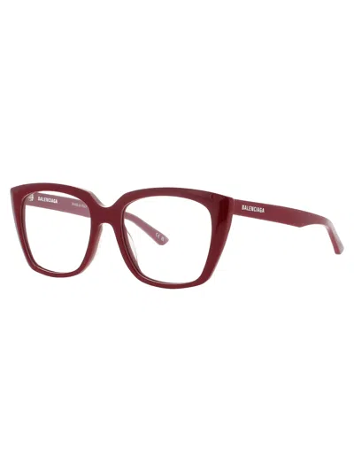 Balenciaga Sleek Mini Women's Eyeglasses In Burgundy