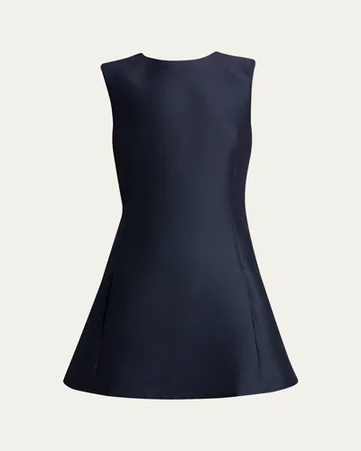 Balenciaga Sleeveless A-line Mini Dress In Blue