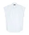 Balenciaga Sleeveless Button-up Shirt In White