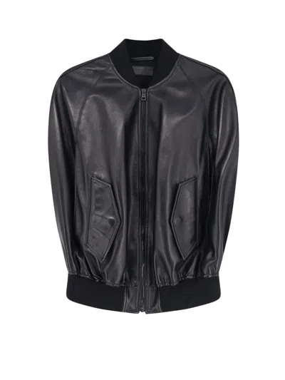 Balenciaga Sleeveless Leather Jacket In Black