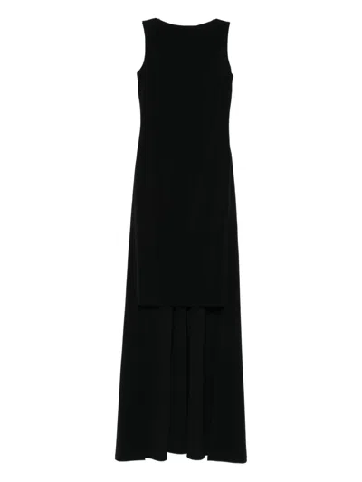 Balenciaga Sleeveless Pleat-detail Dress In Black