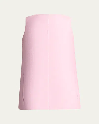 Balenciaga Sleeveless Silk-wool Mini Sack Dress In Pink