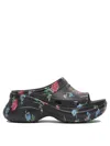 Balenciaga Slide "pool Crocs™" In Black