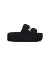 Balenciaga Furrand Platform Sandals For Women In Black
