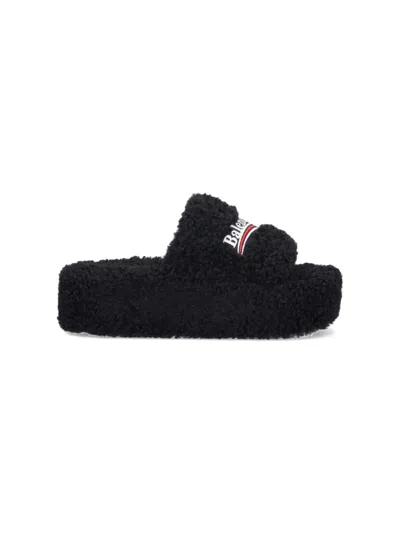 BALENCIAGA SLIDE SANDALS "FURRY"