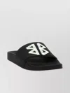 Balenciaga Slide Sandals With Open Toe And Flat Sole In Black