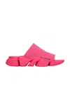 Balenciaga Slide Speed 2.0 In Maglia Riciclata  Da Donna In Rosa Fluo In Red