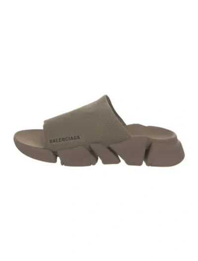 Pre-owned Balenciaga Slides In Brown