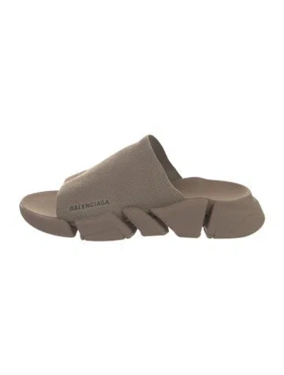 Pre-owned Balenciaga Slides In Neutral