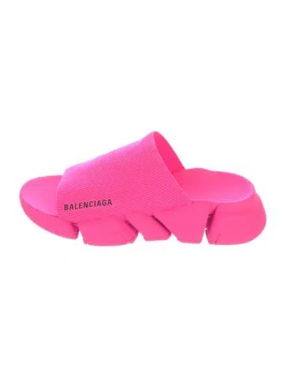 Pre-owned Balenciaga Slides In Pink