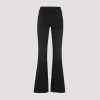 Balenciaga Black Cotton Elastane Bootcut Pants In Black