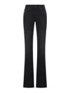 Balenciaga Flared Trousers With High Waist And Raw Hem In Black