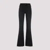 Balenciaga Black Cotton Elastane Bootcut Pants In Black