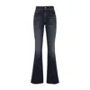 Balenciaga Slim Fit Bootcut Pants In Blue