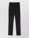 Balenciaga Slim Fit Denim Trousers Pockets Belt Loops In Black