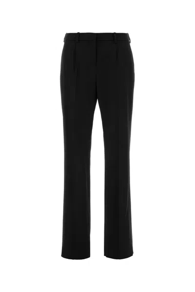 Balenciaga Wool Elastane Trousers In Black