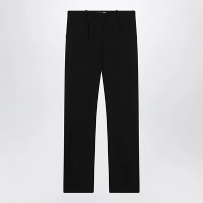 Balenciaga Slim Tailored Trousers In Stretch Wool Twill In Black