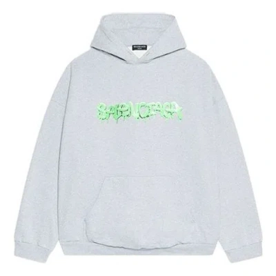 Balenciaga Slime Hoodie Wide Fit 'grey Green'